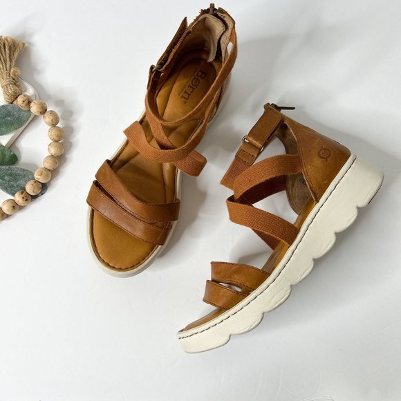 Born | Shoes | Born Brown Calexico Platform Gladiator Sandal Sz 8 | Poshmark